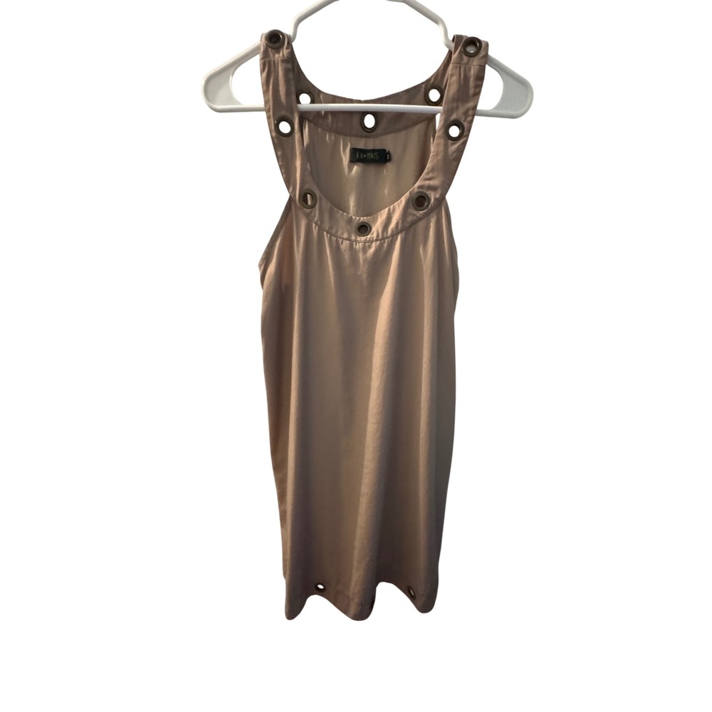 Animale A+MAIS Tan Grommet Detail Sleeveless Scoop Neck Top Size‎ 38